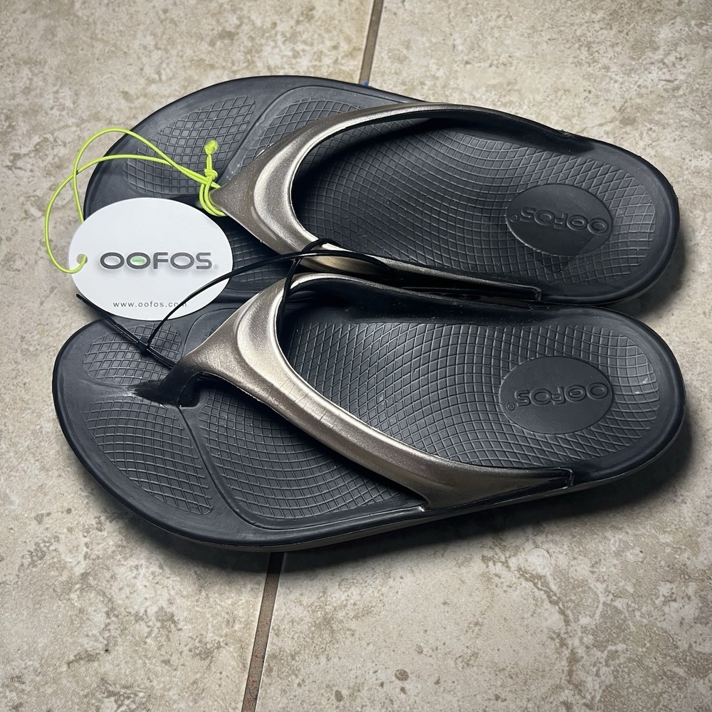 Women's OOFOS  OOLALA Thong Latte 100% Original Brand New Size 7 - Picture 2 of 7